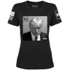 Black / XS TRUMP MUG SHOT - STRAIGHT OUTTA MAGA Ladies Tee maga trump