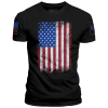 Black / XS Vertical Flag Distressed maga trump