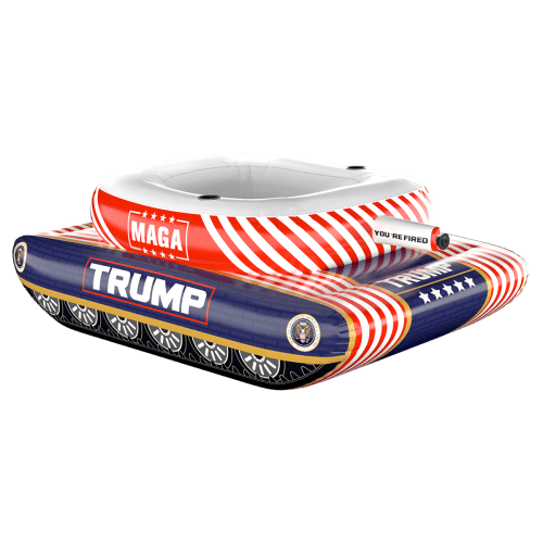 Blue Trump Tank Water Blaster Pool Float | Winter Sled maga trump