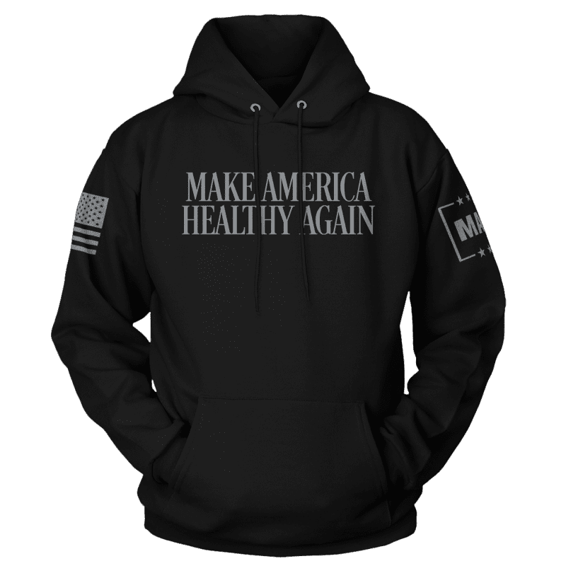 Men's Hoodie / Black / XS Make America Healthy Again Blackout Edition maga trump