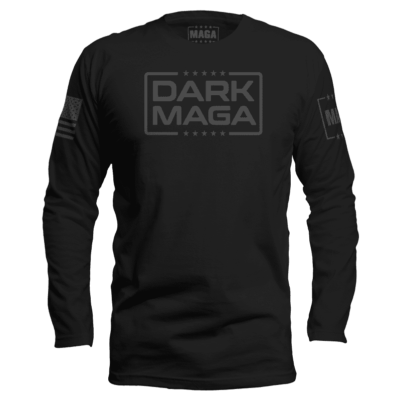 Men's Long Sleeve / Black / S Dark MAGA V6 maga trump