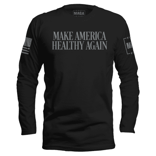 Men's Long Sleeve / Black / S Make America Healthy Again Blackout Edition maga trump