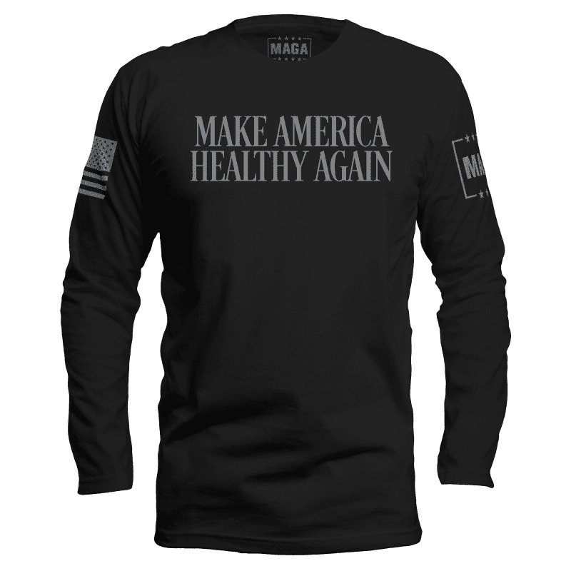 Men's Long Sleeve / Black / S Make America Healthy Again Blackout Edition maga trump