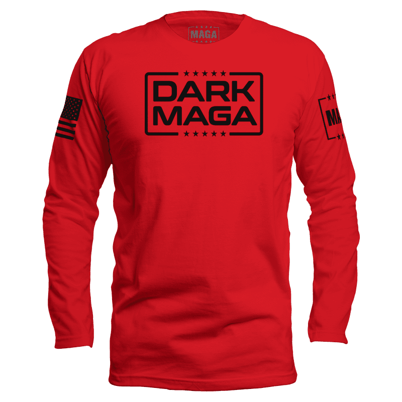 Men's Long Sleeve / Red / S Dark MAGA V6 maga trump