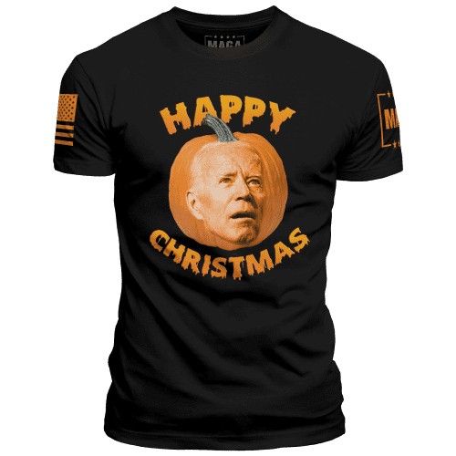 Men's Shirt / Black / XS Happy Christmas maga trump