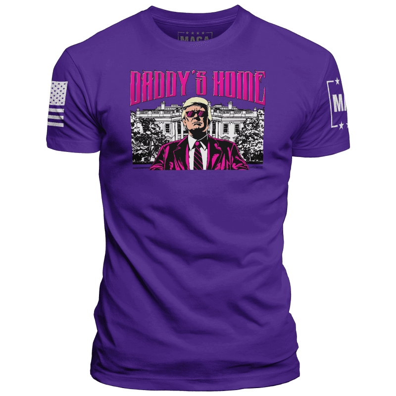 Men's Tee / Purple / XS Daddys Home maga trump