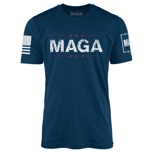 Navy / S MAGA Moisture-Wicking T-shirt - Navy Blue maga trump