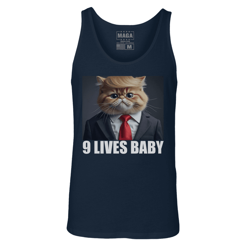 Navy / XS 9 Lives Baby Tank Top maga trump