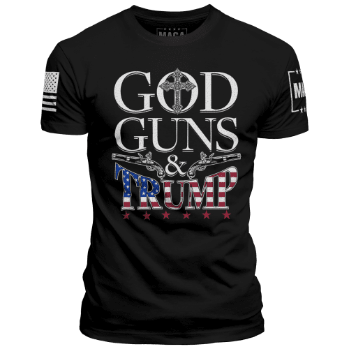 Premium Soft Shirt / Black / XS GOD, GUNS, AND TRUMP maga trump