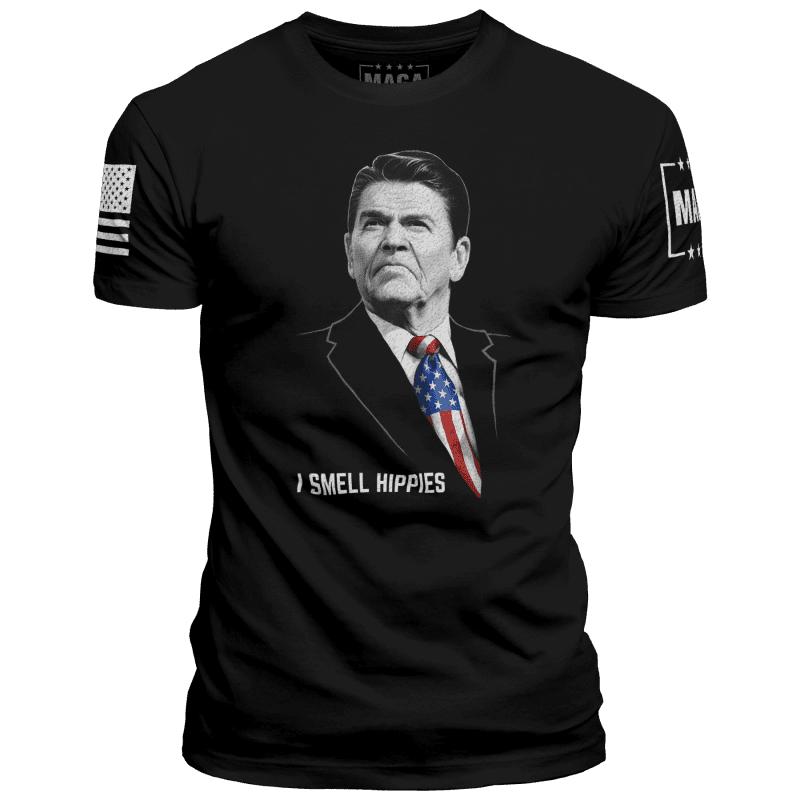 Premium Soft Shirt / Black / XS I Smell Hippies maga trump