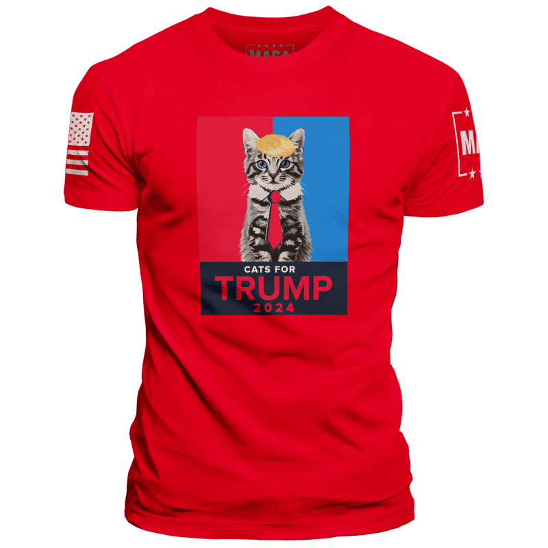 Red / 5XL Cats For Trump 2024 maga trump