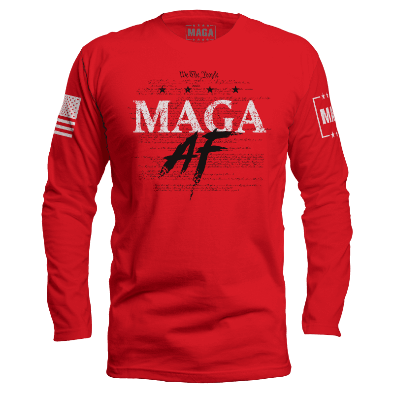 Red / S MAGA AF Long Sleeve maga trump