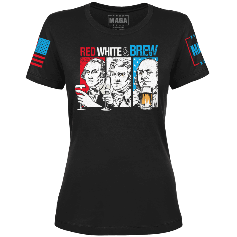 Red White & Brew Ladies Tee maga trump