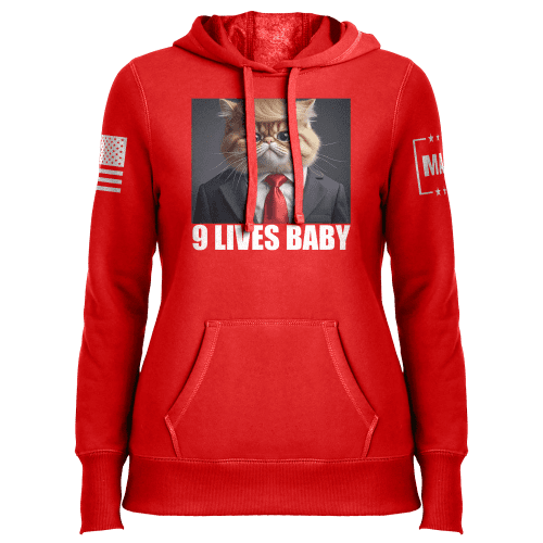 Red / XS 9 Lives Baby Ladies Hoodie maga trump