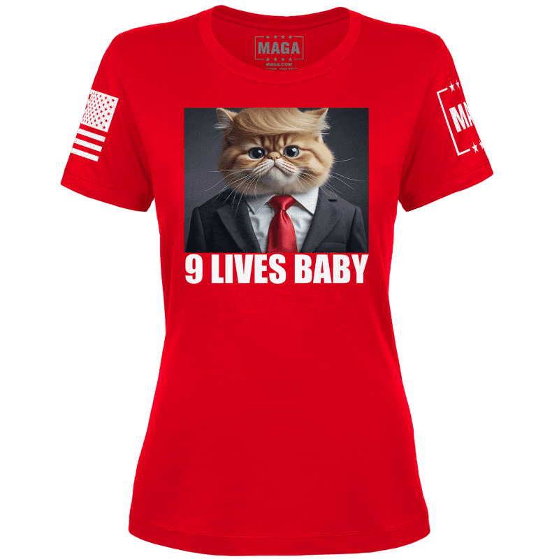 Red / XS 9 Lives Baby Ladies Tee maga trump