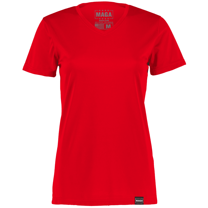 Red / XS Classic MAGA V-Neck Tee maga trump