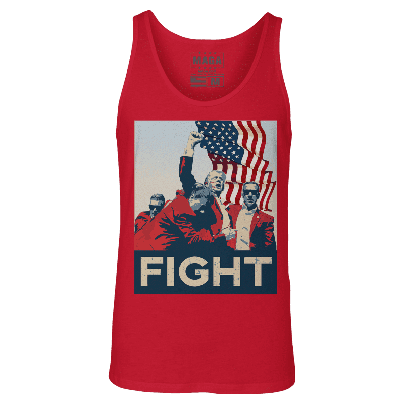 Red / XS Trump Fight Iconic Tank Top maga trump