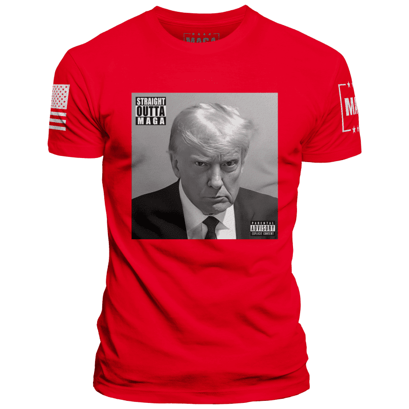 Red / XS Trump Mug Shot - Straight Outta MAGA maga trump