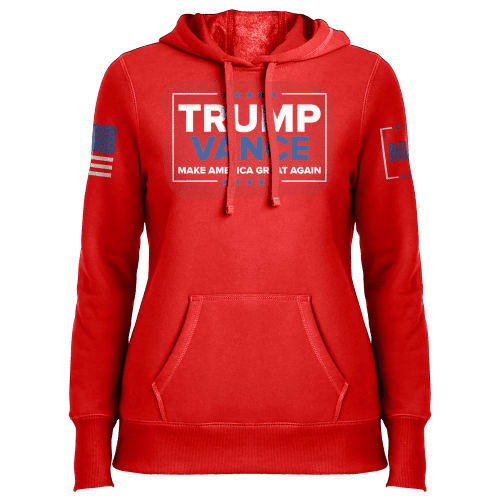 Red / XS Trump Vance - MAGA Ladies Hoodie maga trump