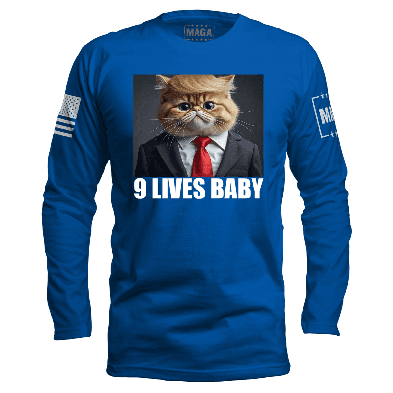 Royal / S 9 Lives Baby Long Sleeve maga trump