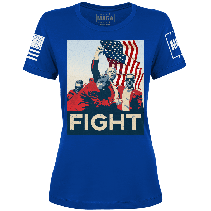 Royal / XS Trump Fight Iconic Ladies Tee maga trump