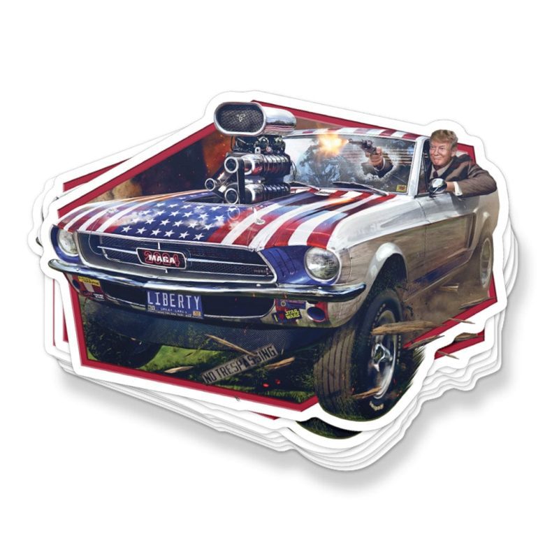 sticker decal trump stang maga trump 35283100860593