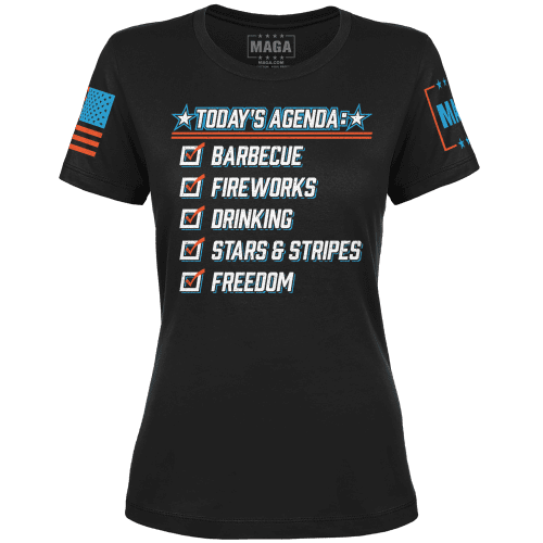 Today's Agenda Ladies Tee maga trump