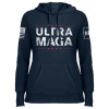 True Navy / XS Ultra MAGA Ladies Hoodie - Navy Blue maga trump