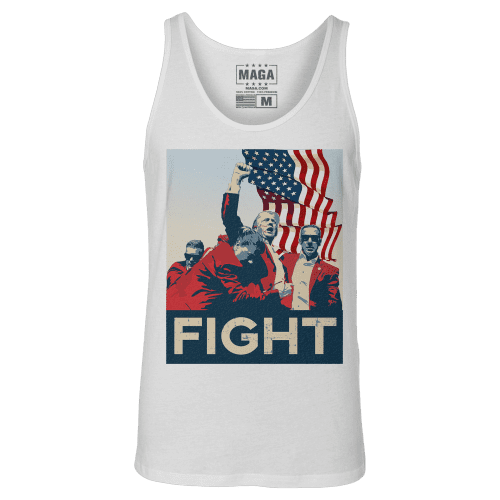 White / XS Trump Fight Iconic Tank Top maga trump