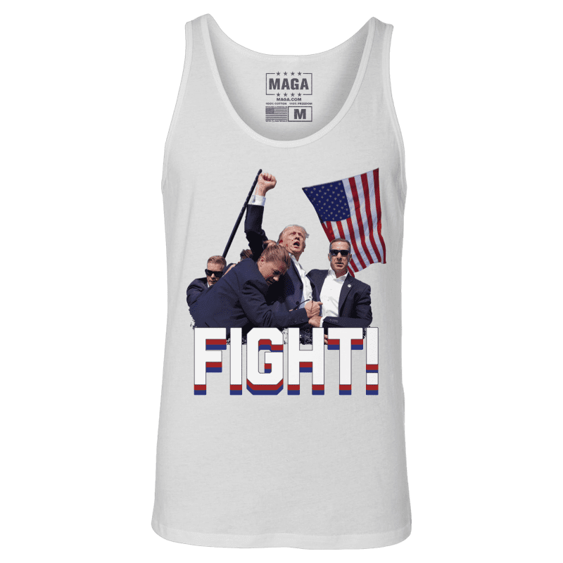 White / XS Trump Fight Tank Top maga trump