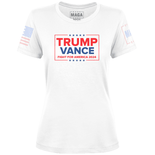 White / XS Trump Vance - Fight Ladies Tee maga trump