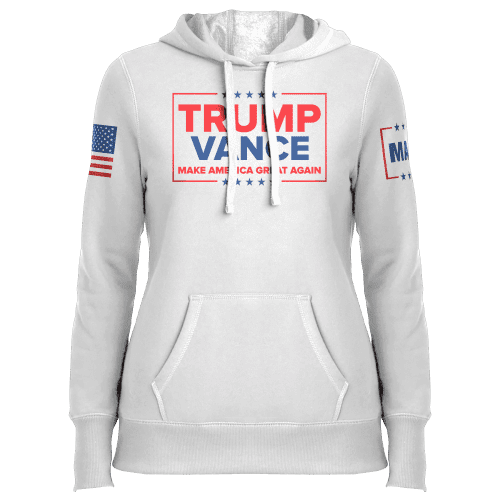 White / XS Trump Vance - MAGA Ladies Hoodie maga trump