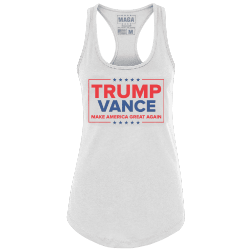 White / XS Trump Vance - MAGA Racerback Tank Top maga trump